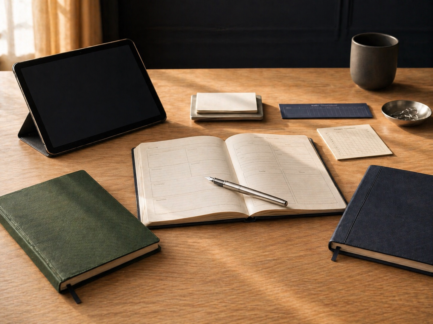 Luxury stationery flatlay