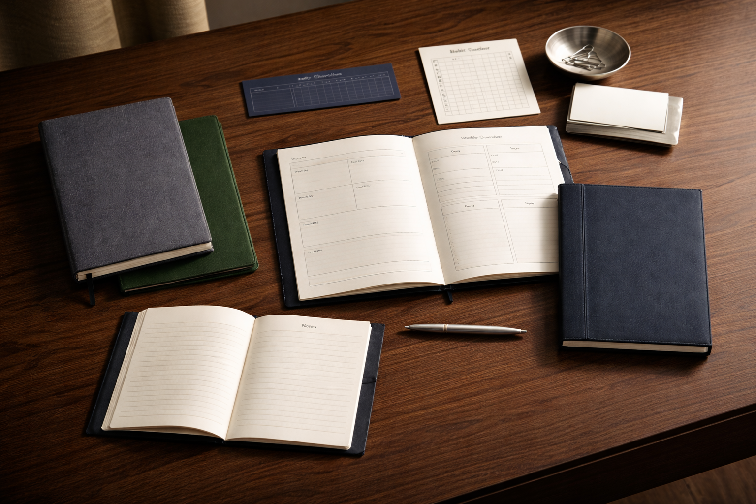 Echelon digital planner on a clean desk